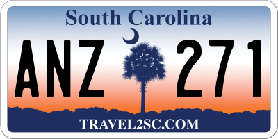 SC license plate ANZ271