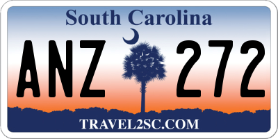 SC license plate ANZ272