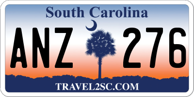 SC license plate ANZ276