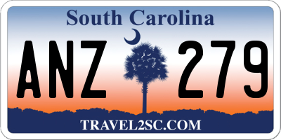 SC license plate ANZ279