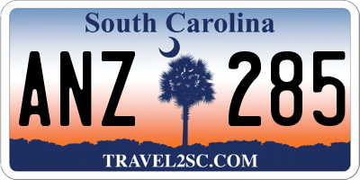 SC license plate ANZ285