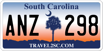 SC license plate ANZ298