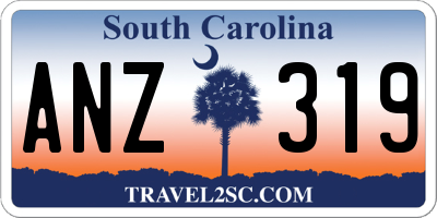 SC license plate ANZ319