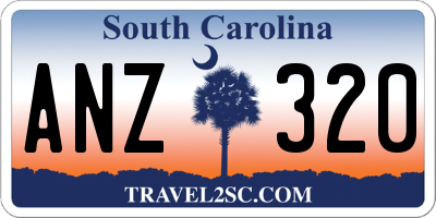 SC license plate ANZ320
