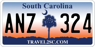 SC license plate ANZ324