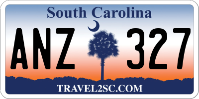 SC license plate ANZ327