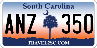 SC license plate ANZ350