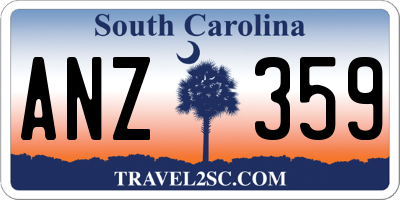 SC license plate ANZ359