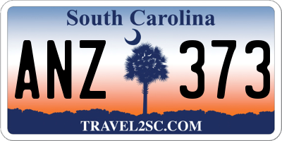 SC license plate ANZ373