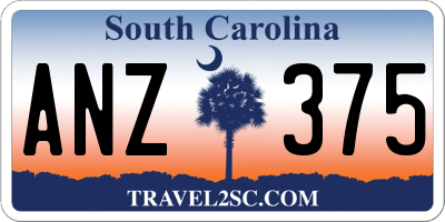 SC license plate ANZ375