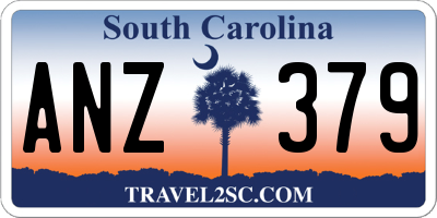 SC license plate ANZ379