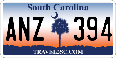 SC license plate ANZ394
