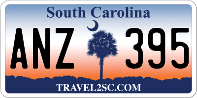 SC license plate ANZ395