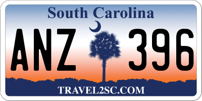 SC license plate ANZ396