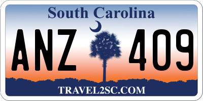 SC license plate ANZ409