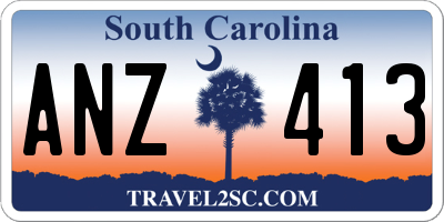 SC license plate ANZ413