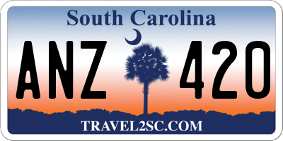 SC license plate ANZ420