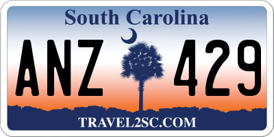SC license plate ANZ429