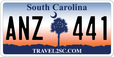 SC license plate ANZ441