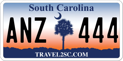 SC license plate ANZ444