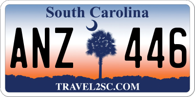 SC license plate ANZ446