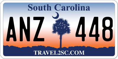 SC license plate ANZ448