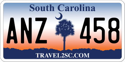 SC license plate ANZ458