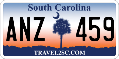 SC license plate ANZ459