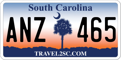 SC license plate ANZ465