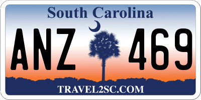 SC license plate ANZ469