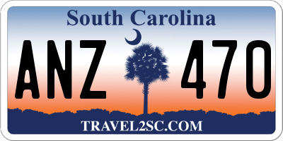 SC license plate ANZ470