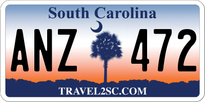 SC license plate ANZ472