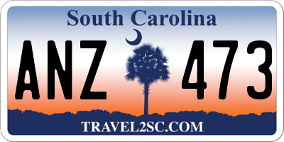 SC license plate ANZ473