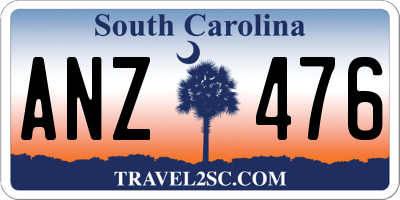 SC license plate ANZ476