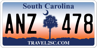 SC license plate ANZ478