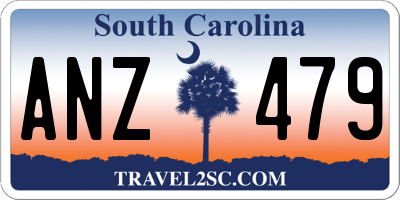 SC license plate ANZ479