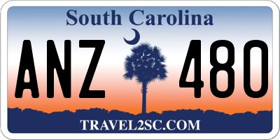 SC license plate ANZ480