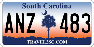 SC license plate ANZ483