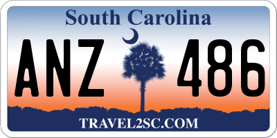 SC license plate ANZ486