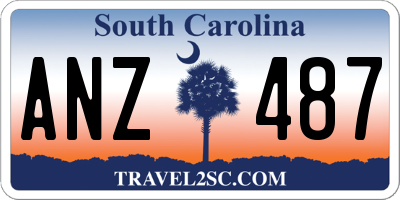 SC license plate ANZ487