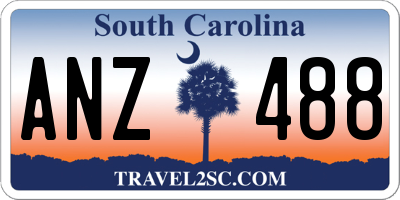 SC license plate ANZ488