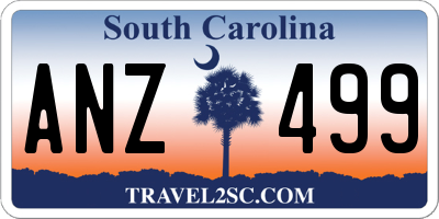 SC license plate ANZ499