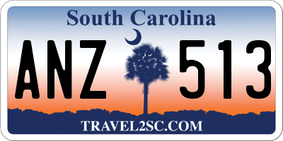 SC license plate ANZ513
