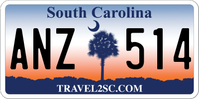 SC license plate ANZ514