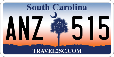 SC license plate ANZ515