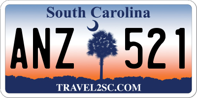 SC license plate ANZ521