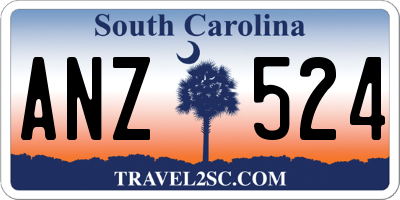 SC license plate ANZ524