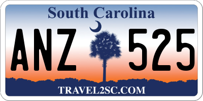 SC license plate ANZ525