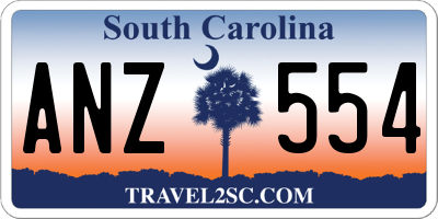 SC license plate ANZ554