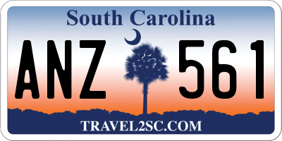 SC license plate ANZ561